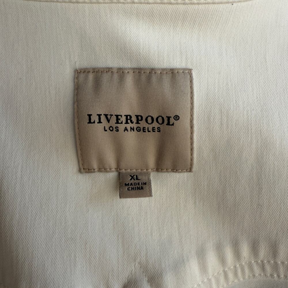 Womens Liverpool white stretch denim jacket - jean jacket - size XL - Picture 13 of 13